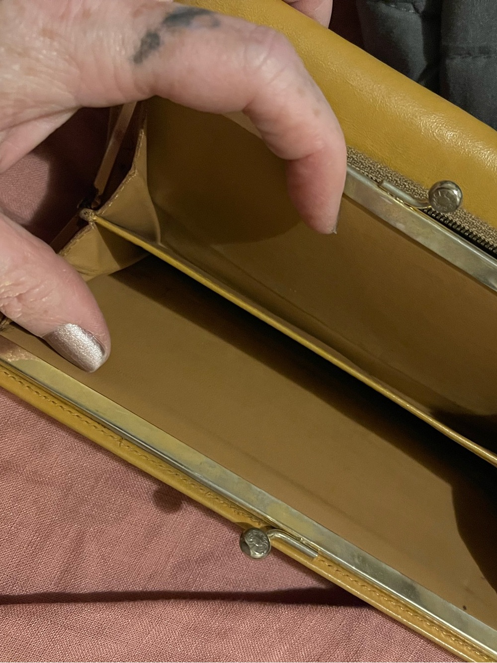 Celine Mustard Leather Snap Wallet - Picture 12 of 14
